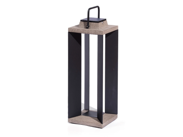 TECKA82 - Solar powered aluminium and wood lantern by Les Jardins® - view 3